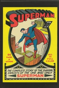 Superman #1 (1939) 4x5 Cover Postcard 2010 DC Comics Joe Shuster