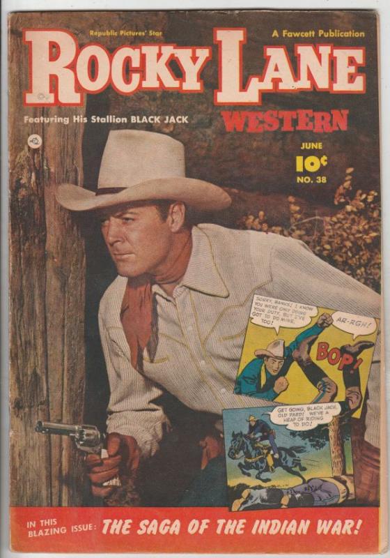 Rocky Lane Western Double Cover #38 (Jun-52) FN/VF High-Grade Rocky Lane