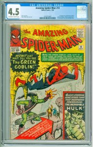 The Amazing Spider-Man #14 (1964) CGC 4.5! 1st Appearance of the Green Goblin!