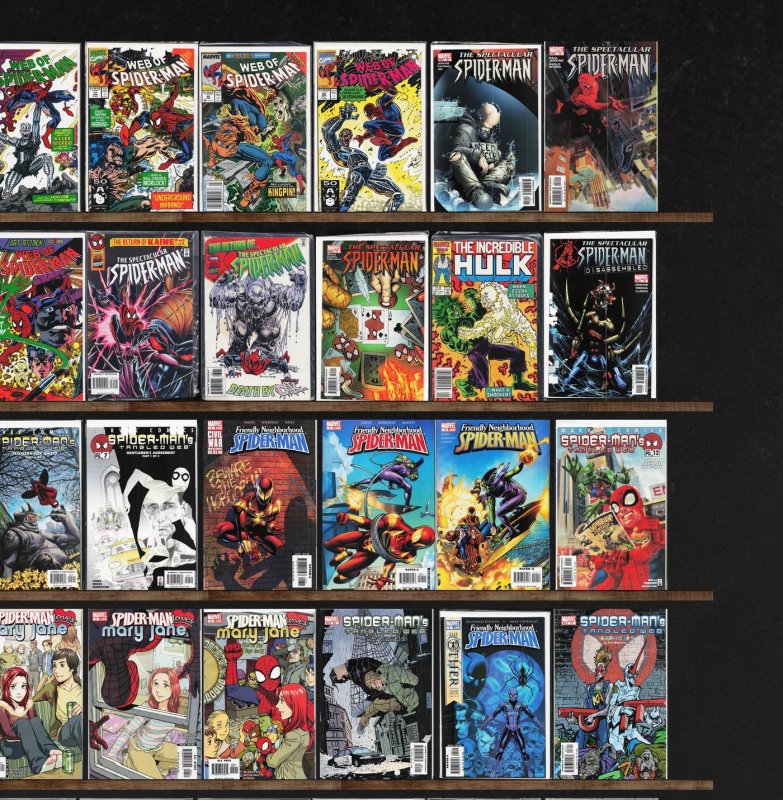 Huge Lot 150+ Comics with Web Of Spider-Man, Thor, Spider-Man& & More!