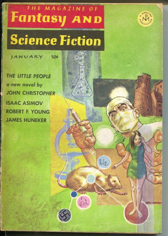 Fantasy & Science Fiction 1/1967-Mercury Press-Asimov-Gray Morrison-pulp-G