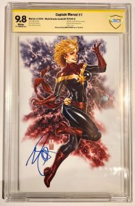 Captain Marvel #1 (CBCS 9.8, 2019) Mark Brooks Signed