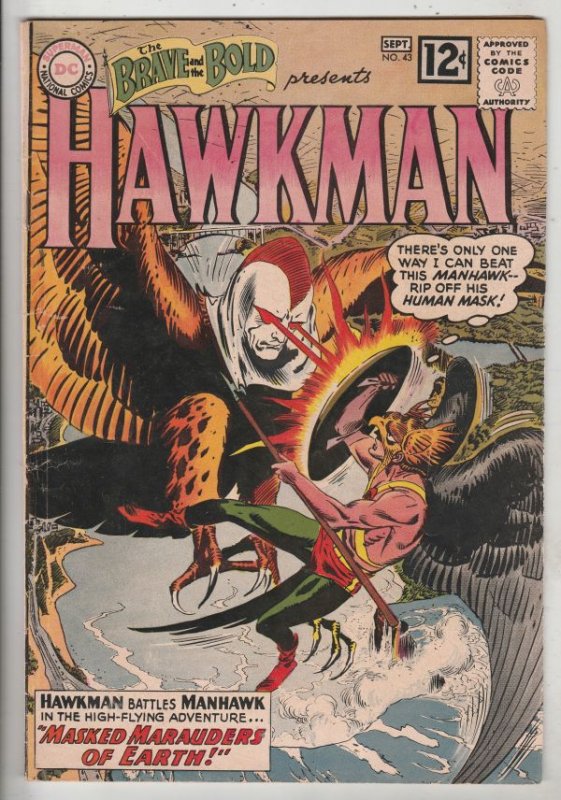 Brave and the Bold, The #43 (Sep-62) FN Mid-Grade Hawkman