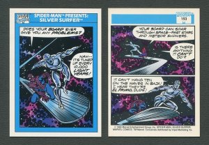 1990 Marvel Comics Card  #153 (Spiderman Presents: Silver Surfer) / MINT