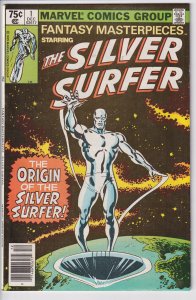 FANTASY MASTERPIECES #1 Newsstand (Dec 1979) Silver Surfer #1  NM- 9.2 white!