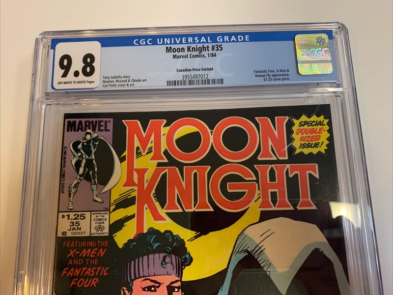 Moon Knight (1984) # 35 (CGC 9.8) CPV Canadian Price Variants | Census=2