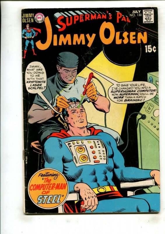 SUPERMAN'S PAL JIMMY OLSEN #130 (4.0) THE COMPUTER-MAN OF STEEL!! 1970