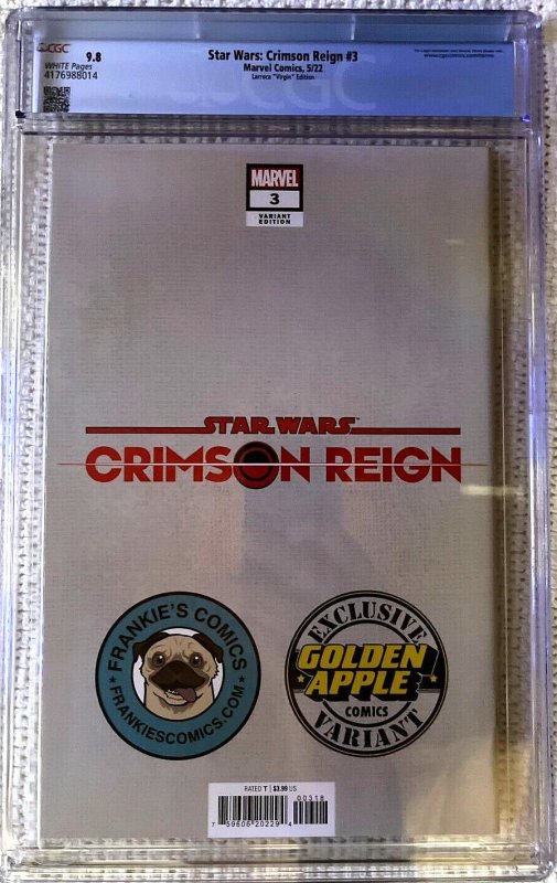 ?~MARVEL~STAR WARS:CRIMSON REIGN #3 ~?~LARROCA VIRGIN VARIANT~?~CGC 9.8~?