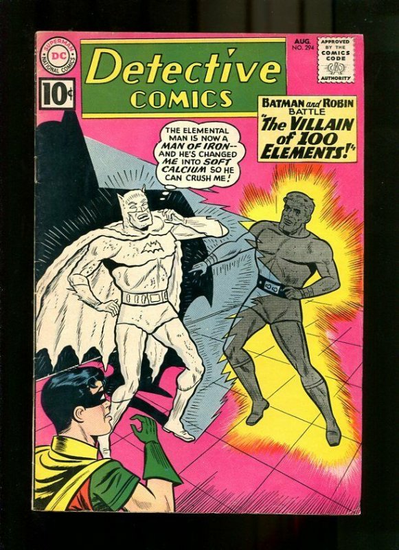 DETECTIVE COMICS 294-1961-THE VILLAIN OF 100 ELEMENTS FN/VF