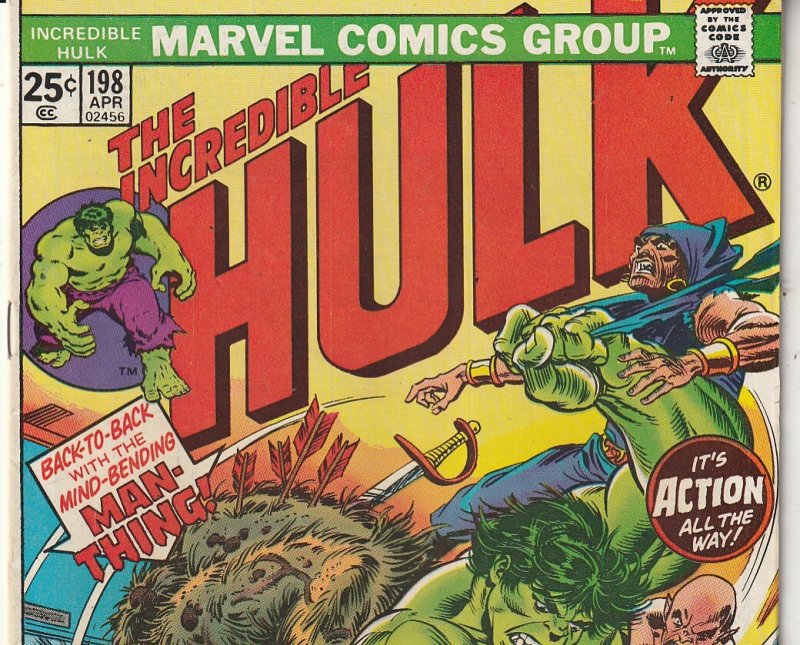 The Incredible Hulk #198 (1976) Man Thing ! The Collector !
