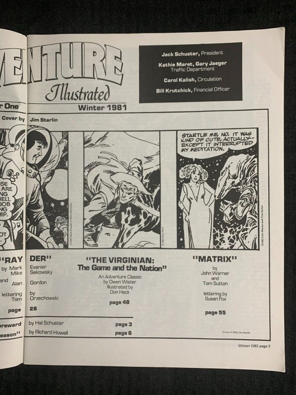 1981 ADVENTURE ILLUSTRATED Magazine #1 FN+ 6.5 Bill Sienkiewicz / Don Heck