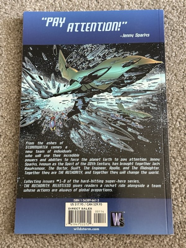 The Authority: Relentless Book 1 Wildstorm   Warren Ellis