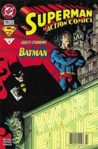 Action Comics #719 (Newsstand) FN ; DC | Superman Batman David Michelinie