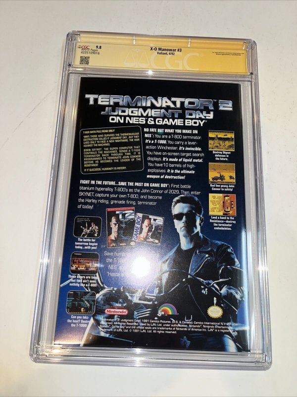 X-O Manowar (1992) # 3 (CGC 9.8 SS) Signed Jim Shooter