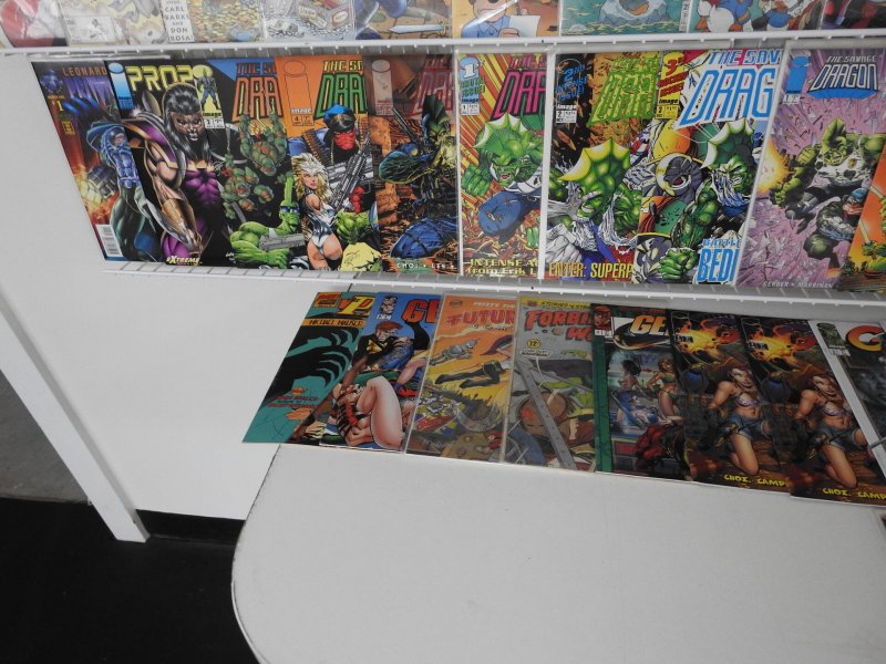 Huge Lot 140+ Comics W/ Classics, Simpsons, Savage Dragon, Usagi+ Avg Fine-!!