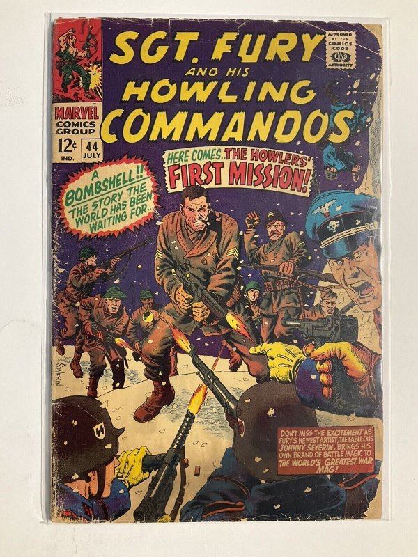 SGT. FURY AND HIS HOWLING COMMANDOS 44 VG VERY GOOD 4.0 MARVEL