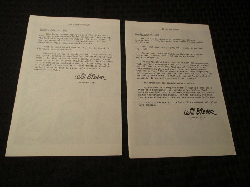 1972 THE SPRIRIT Comic Book Section LOT 7/7/40 7/14/40 7/21/40 VF/NM Will Eisner