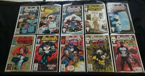 PUNISHER 10PC (FN) NEWSSTAND, MUGGER'S PICNIC, BREAKOUT, MY TWO DADS 1992-94