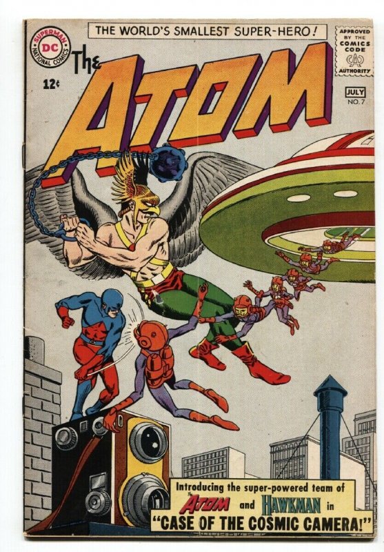 ATOM #7 1963-comic book-First ATOM and HAWKMAN team-up