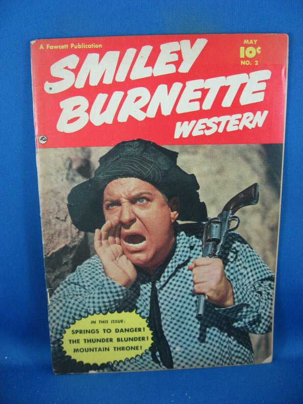 SMILEY BURNETTE WESTERN 2 VG PHOTO COVER 1950