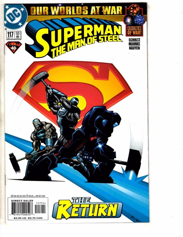 7 Superman Man Of Steel DC Comic Books # 111 112 113 114 115 116 117 Batman PP10