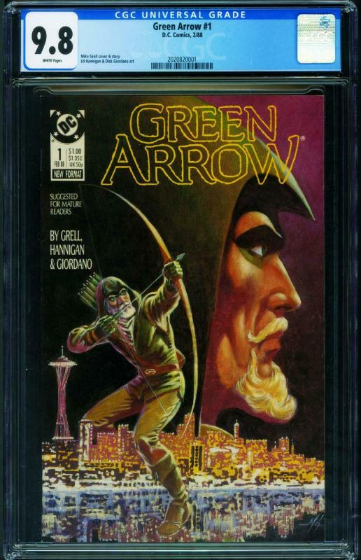 Green Arrow-#1 CGC 9.8 1988-mike grell-2020820001