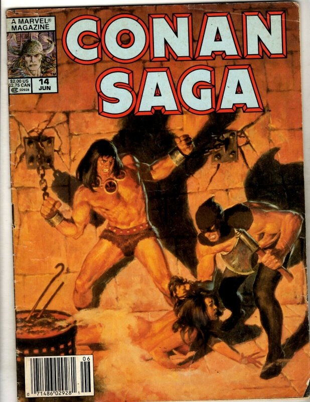 2 Comics Conan Saga #14 Savage Sword of Conan #149 TPB Graphic Novel Comics J342