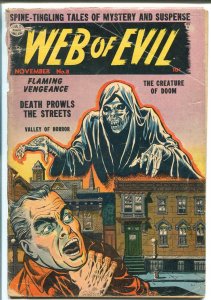 WEB OF EVIL #8 1953-QUALITY-PRE-CODE HORROR-JACK COLE-good+