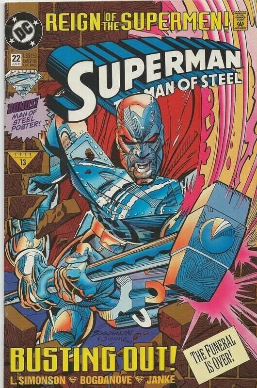Superman The Man of Steel #22 ORIGINAL Vintage 1991 DC Comics
