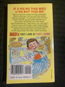 1982 MAD'S Look at Fast Living FN+ 1st Print Paperback - Nick Meglin Collection