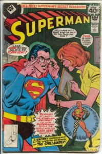 Superman #330 1978-Spellbinder appears-rare Whitman variant-G