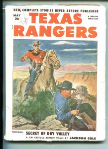 TEXAS RANGERS-05/1952-WESTERN PULP THRILLS-JIM HATFIELD-JIM KJELGAARD-vg