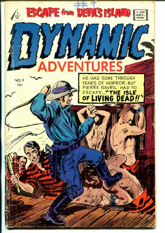 Dynamic Adventures #9 1964-IW-Kinstler cover- Escape From Devil's Island-G/VG