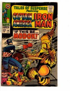 Tales Of Suspense # 94 FN Marvel Comic Book Iron Man Captain America MODOK LD1