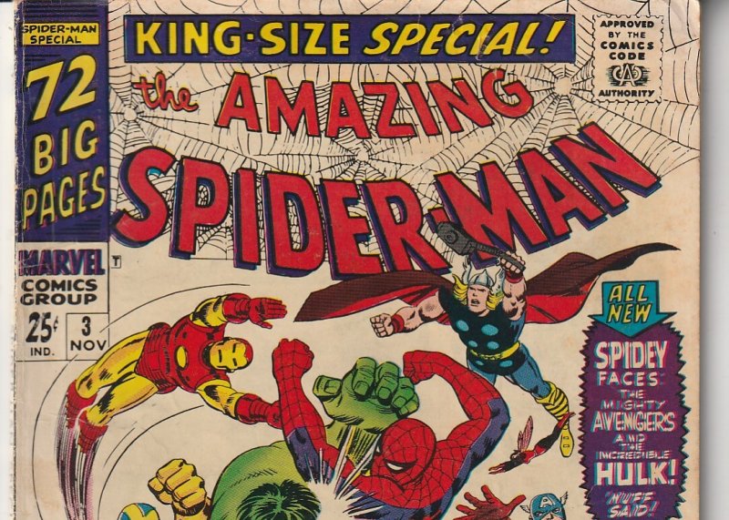 Amazing Spiderman Annual # 3 Avengers ! Hulk ! Dr. Octopus