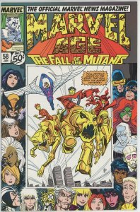 Marvel Age #58 (1983) - 9.2 NM- *The Fall of the Mutants* 