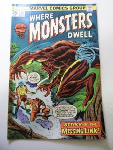 Where Monsters Dwell #36 (1975) FN- Condition