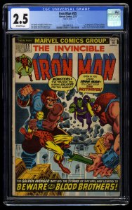 Iron Man #55 CGC GD+ 2.5 Off White 1st Thanos!