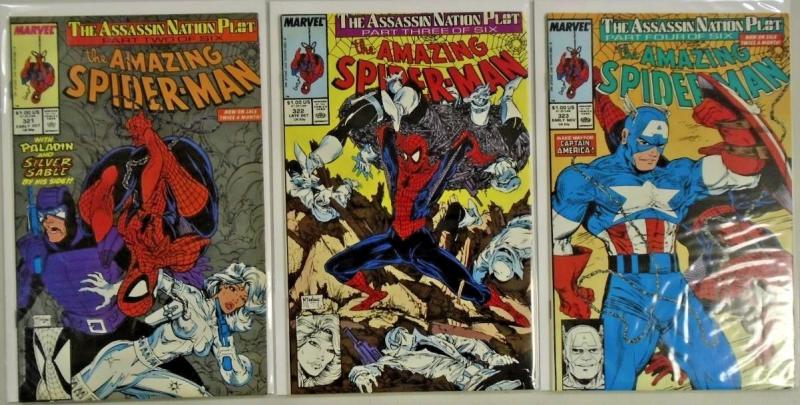 Amazing Spider-Man Lot #309 to #328 - see pics - 11 diff books - 8.0 & up - 1988