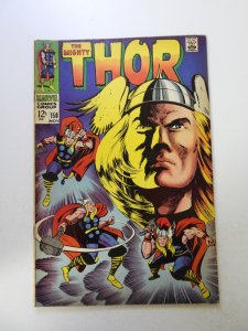 Thor #158 (1968) VG+ condition 1 tear back cover