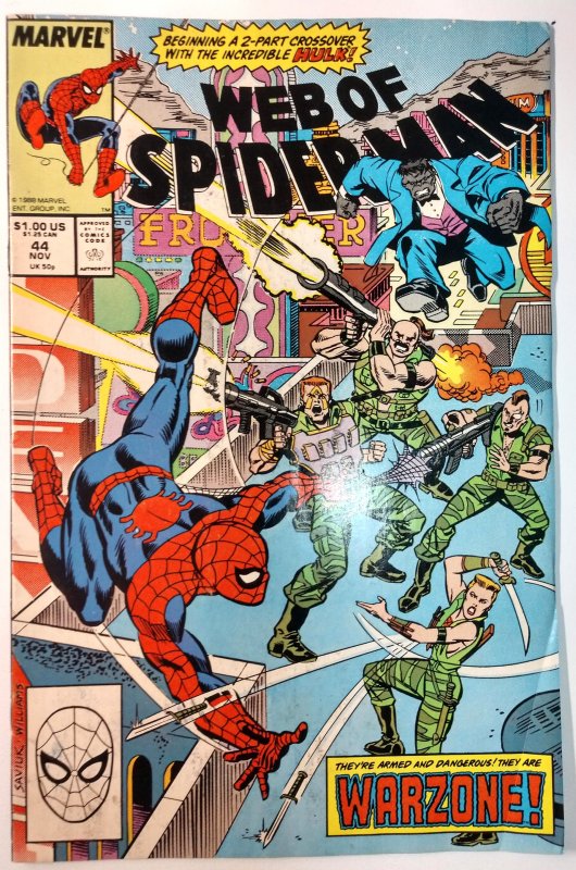 Web of Spider-Man #44 (7.0, 1988) 