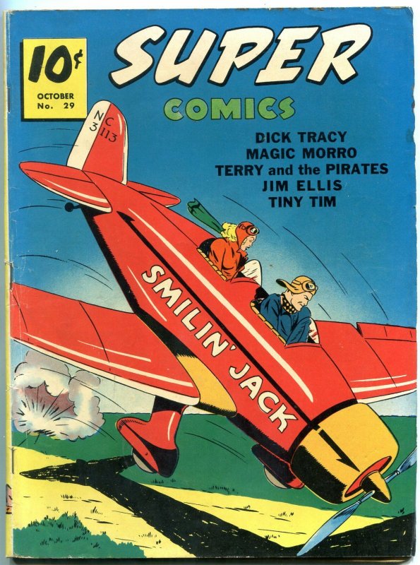 Super Comics #29 1940-Dick Tracy- Tiny Tim- Magic Morro- Terry & Pirates VG