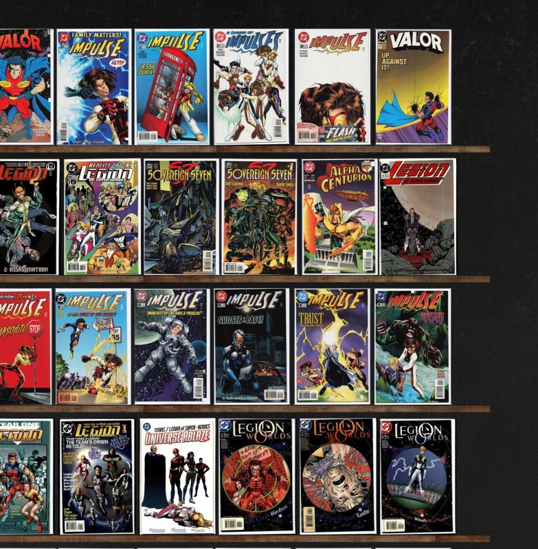 Huge Lot 150+ Comics with Legion Of Super Heroes, Impulse & More!