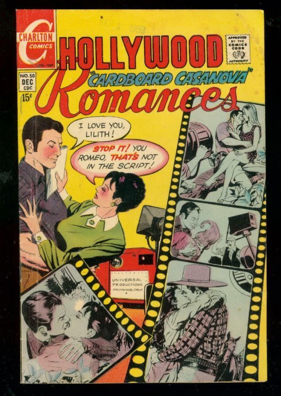 HOLLYWOOD ROMANCES #50 1969-CHARLTON ROMANCE-FILM COVER VG