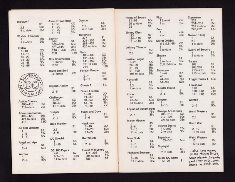 Uncle Billy's Funny Book Cat-o-Log - Bill Devine cover (9.2 ob) 1973