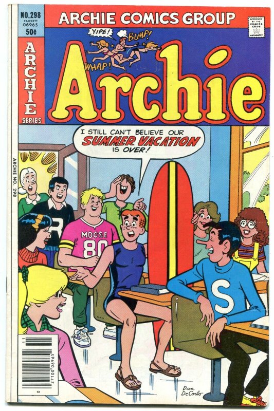 Archie Comics #298 1980- Betty & Veronica- Decarlo surfboard cover