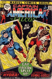 Captain America (1st Series) #144 FAIR ; Marvel | low grade comic and the Falcon