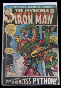 Iron Man #50 Presenting Princess Python 1972 Marvel Comics Good Condition