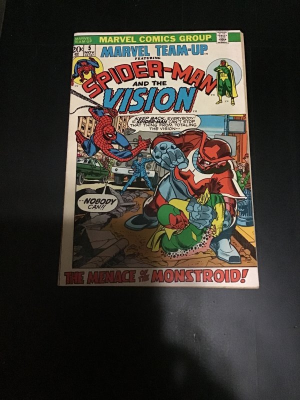 Marvel team up #5 (1972) Spider-Man, The Vision vs. monstroid VF/NM C’ville CERT
