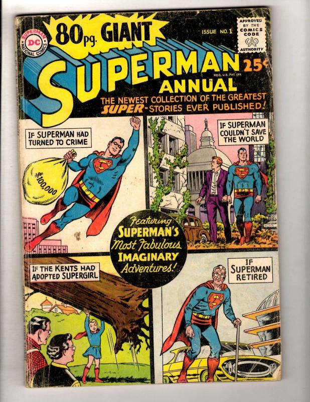 80 Page GIANT Superman Annual # 1 VG DC Comic Book Smallville Supergirl JL11